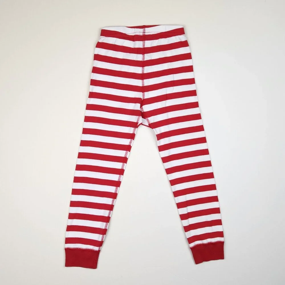 Hanna Andersson Red White Stripe Long John Pajama Pants sz US 5 110cm